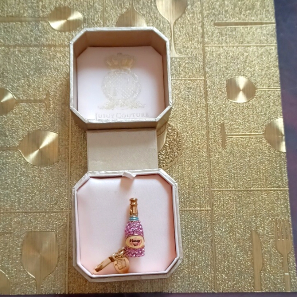 Champagne bottle charm